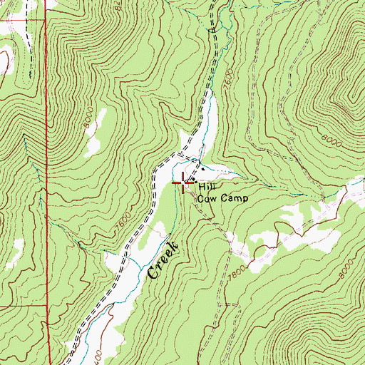Topographic Map of Hill Cow Camp, CO