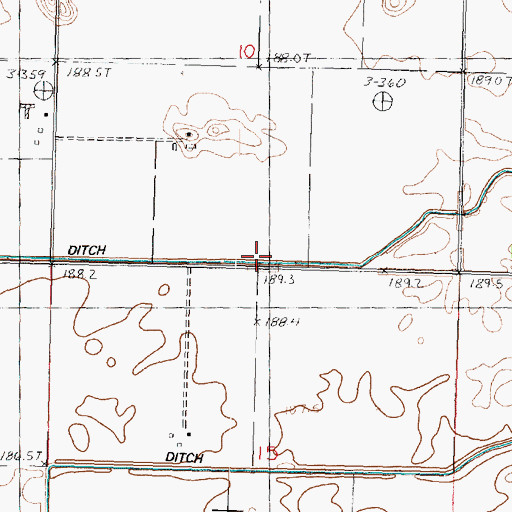 Topographic Map of Gray Ditch, IL