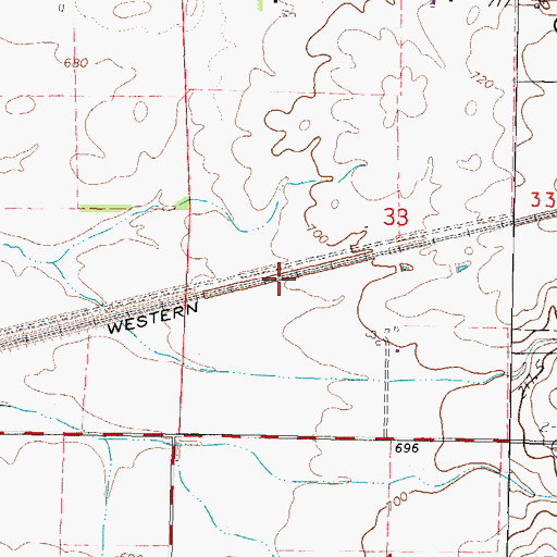 Topographic Map of Hufford Switch, IL