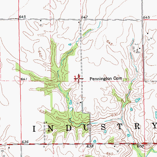Topographic Map of Coker School (historical), IL