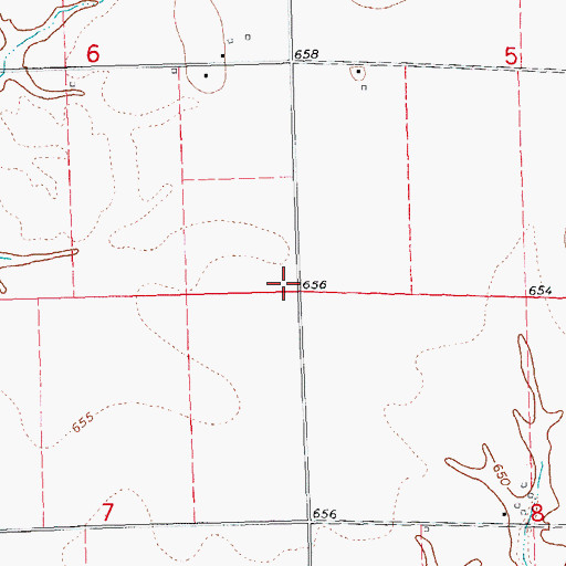 Topographic Map of Frogpond School (historical), IL