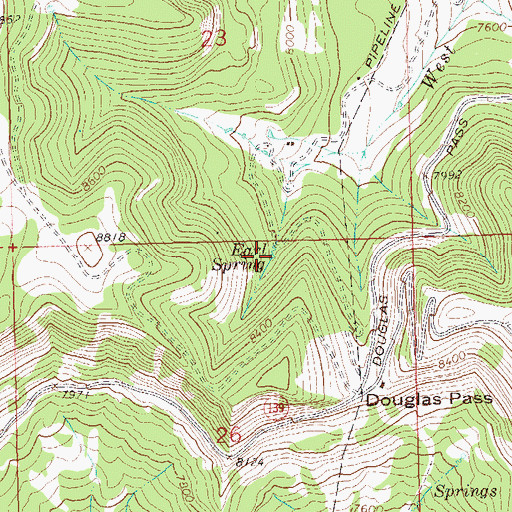 Topographic Map of Earl Spring, CO