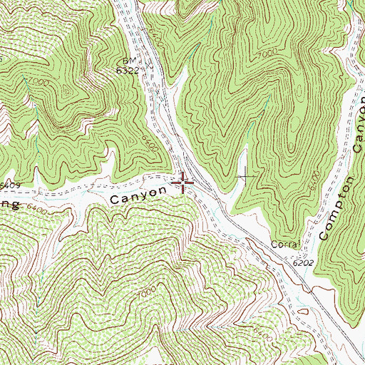 Topographic Map of Bitter Spring Canyon, CO