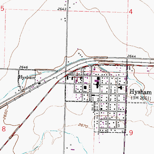 Topographic Map of Hysham Community Health Clinic, MT