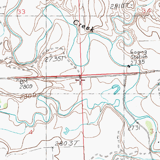 Topographic Map of Hoyle Post Office (historical), MT