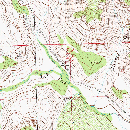 Topographic Map of Left Fork Carr Creek, CO