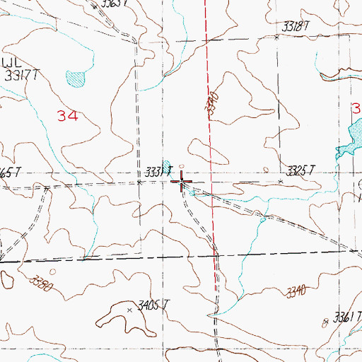 Topographic Map of Plainview School (historical), MT