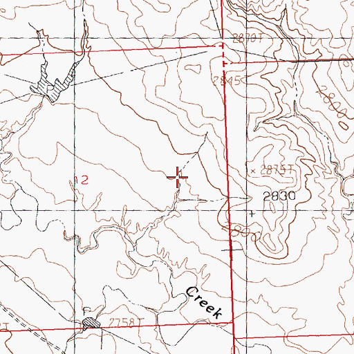 Topographic Map of Carrell School (historical), MT