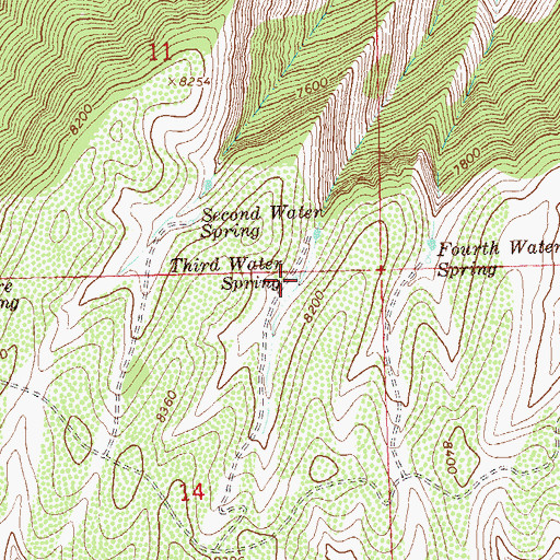 Topographic Map of Third Water Spring, CO