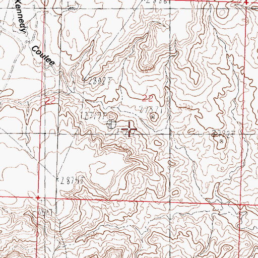 Topographic Map of Greve School (historical), MT