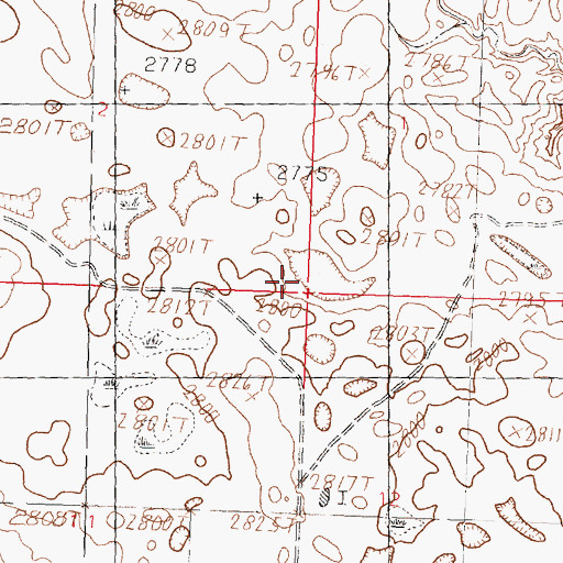 Topographic Map of Vesta School (historical), MT