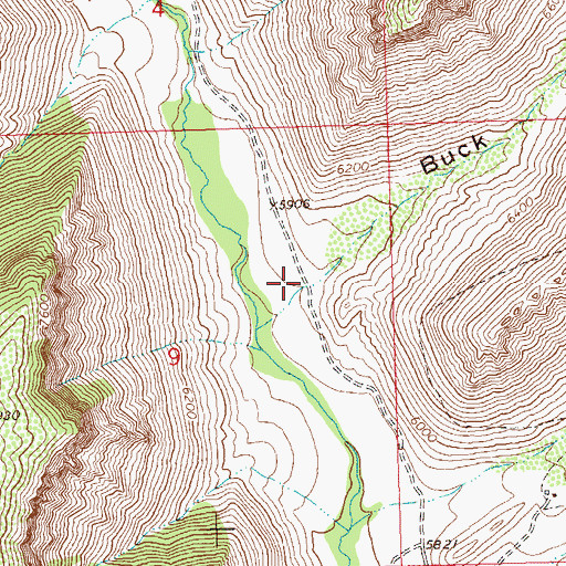 Topographic Map of Buck Gulch, CO