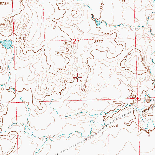 Topographic Map of Sanders School (historical), MT