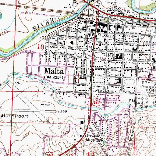 Topographic Map of Saint Mary School, MT