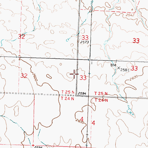 Topographic Map of First Creek Post Office (historical), MT