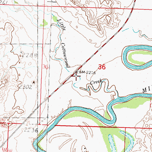 Topographic Map of Cowan Post Office (historical), MT