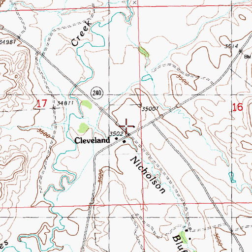 Topographic Map of Cleveland School, MT