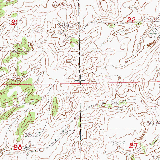 Topographic Map of Griffin School (historical), MT