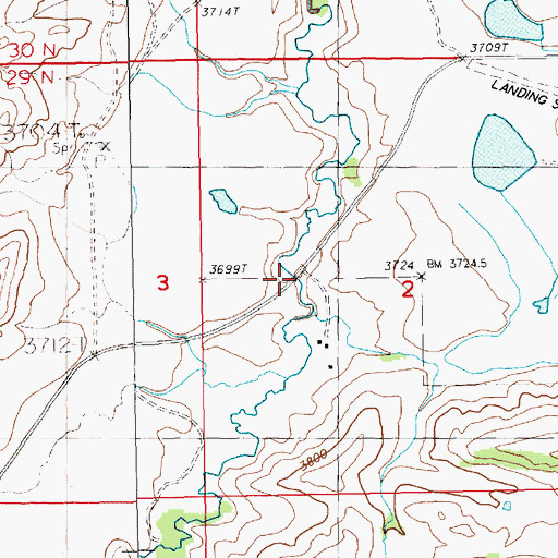 Topographic Map of Clear Creek Bridge, MT
