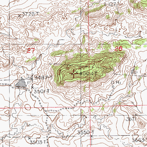 Topographic Map of Echo Butte, MT