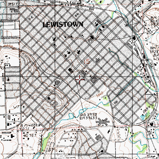 Topographic Map of Christian Science Society, MT