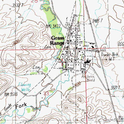 Topographic Map of American Lutheran Church, MT