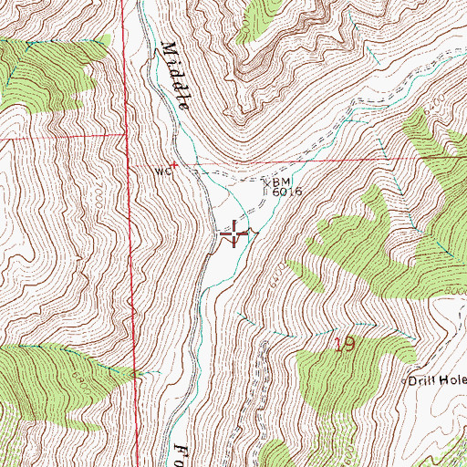 Topographic Map of East Middle Fork Parachute Creek, CO