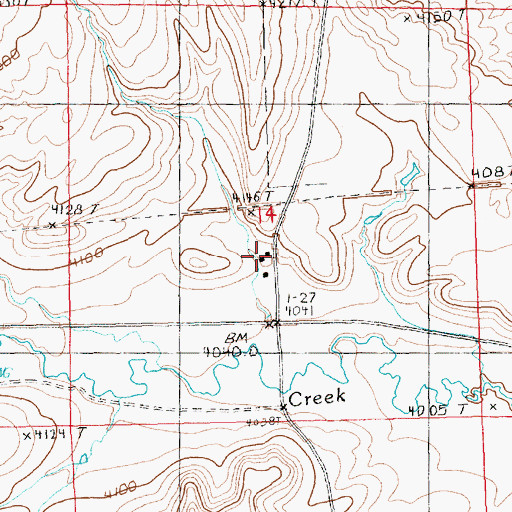 Topographic Map of Cheadle (historical), MT