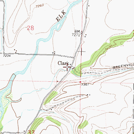 Topographic Map of Clark, CO