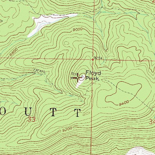 Topographic Map of Floyd Peak, CO