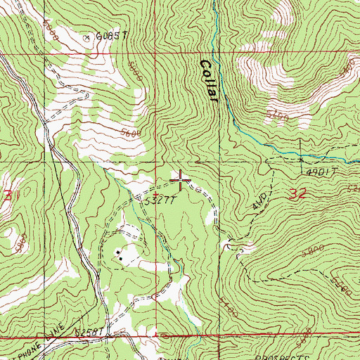 Topographic Map of Rustle (historical), MT