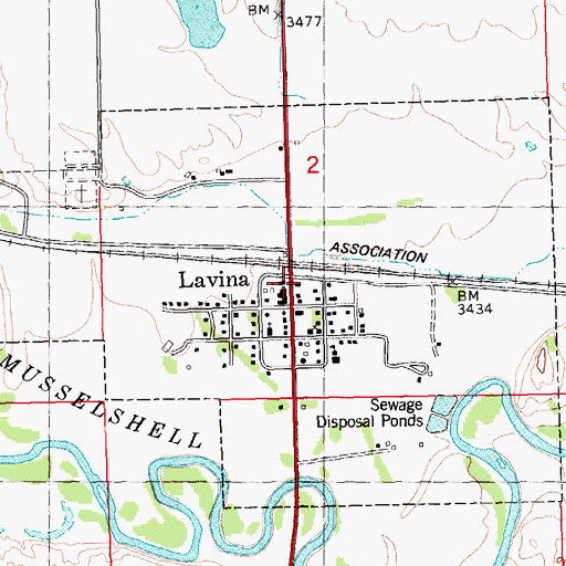 Lavina Post Office, MT