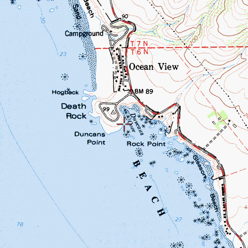 Topographic Map of Duncans Cove, CA