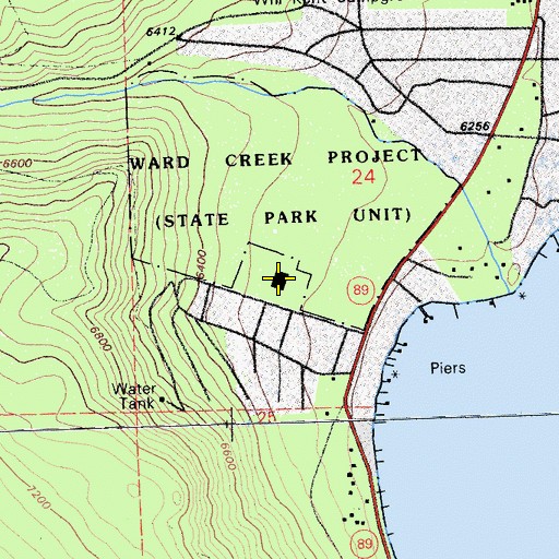 Topographic Map of Rideout Elementary School, CA