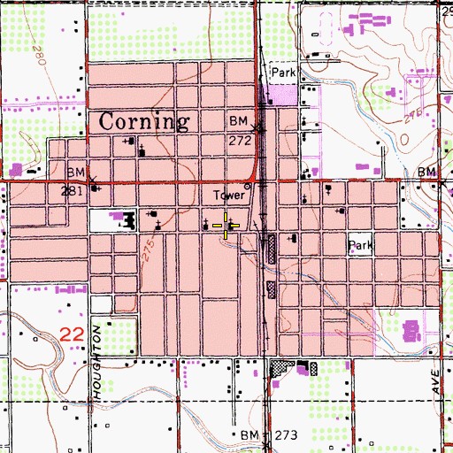 Topographic Map of First Presbyterian Church, CA
