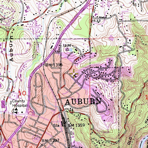 Topographic Map of Alta Vista Community Charter School, CA