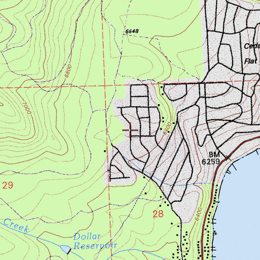 Topographic Map of Carnelian Heights, CA