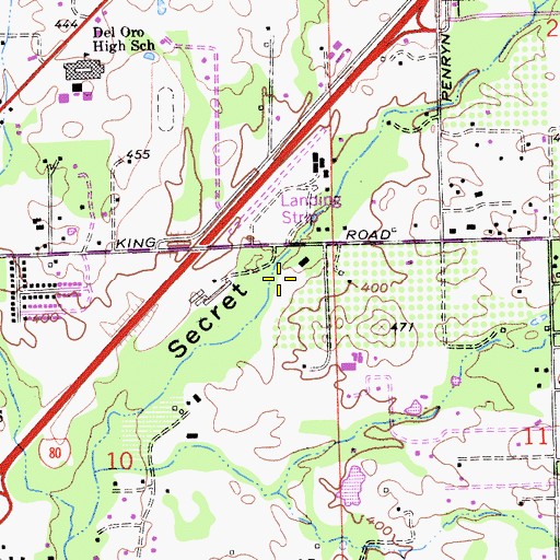 Topographic Map of Loomis Basin Regional Park, CA