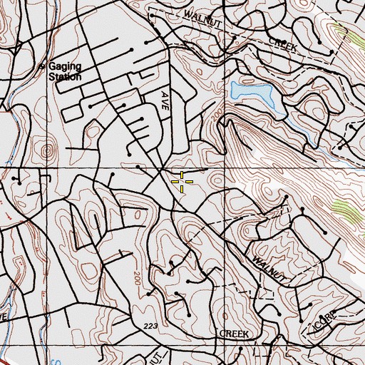 Topographic Map of Howe Homestead Park, CA