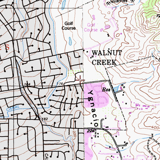Topographic Map of Arbolado Park, CA
