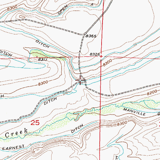 Topographic Map of Roaring Ditch, CO