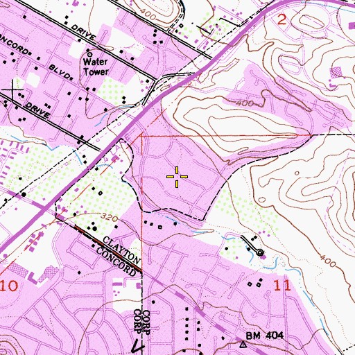 Topographic Map of Kirkwood Park, CA