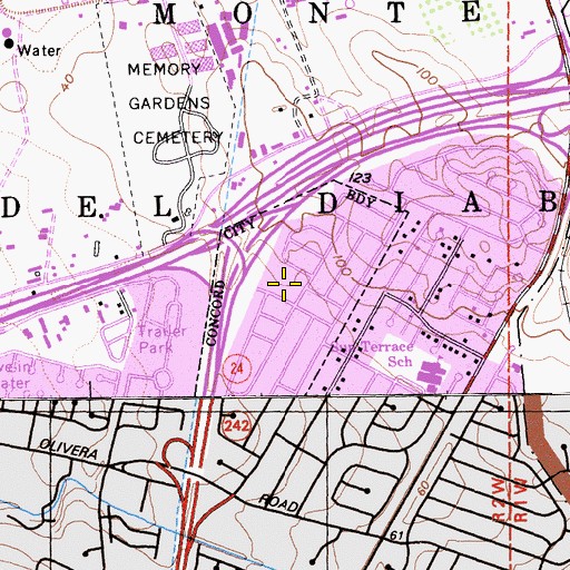 Topographic Map of Sun Terrace Park, CA
