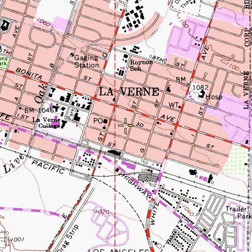 Topographic Map of House of Praise, CA