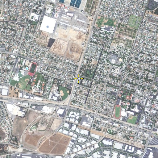 Aerial/Satellite Image of Veterans Hall, CA