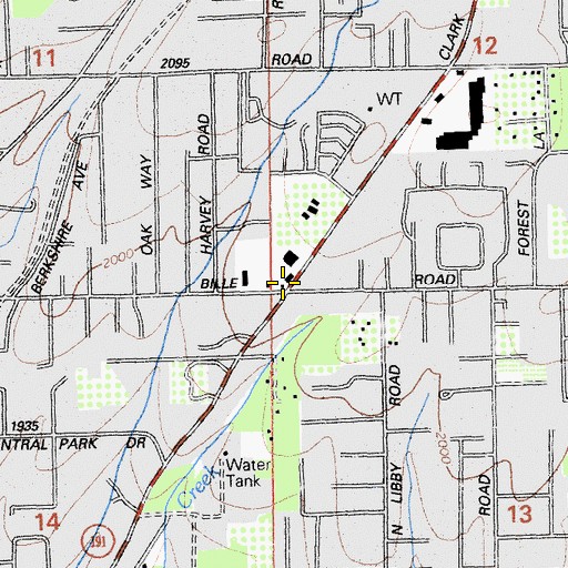 Topographic Map of The Church of Jesus Christ of Latter Day Saints, CA