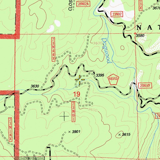 Topographic Map of Hutchins Mill (historical), CA
