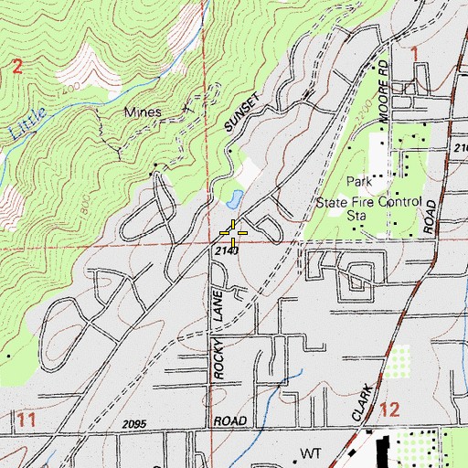 Topographic Map of New Life Apostolic Church, CA