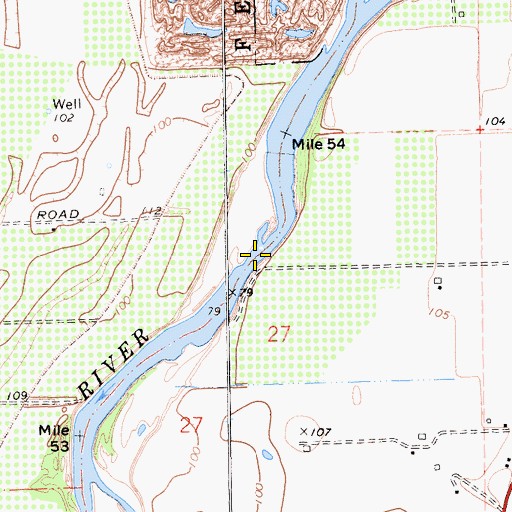 Topographic Map of Burts Ferry (historical), CA