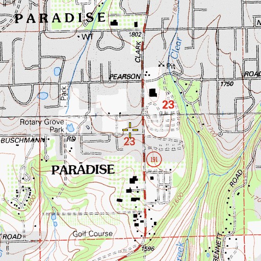 Topographic Map of The Church of Jesus Christ of Latter Day Saints, CA